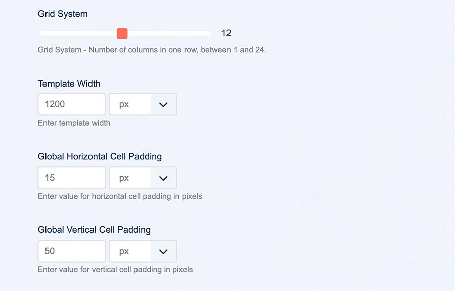 Width Settings