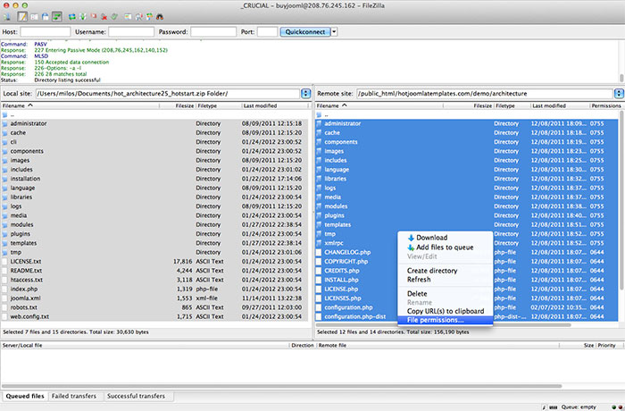 ftp permissions