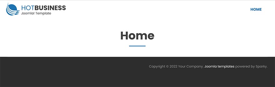 Joomla template activation