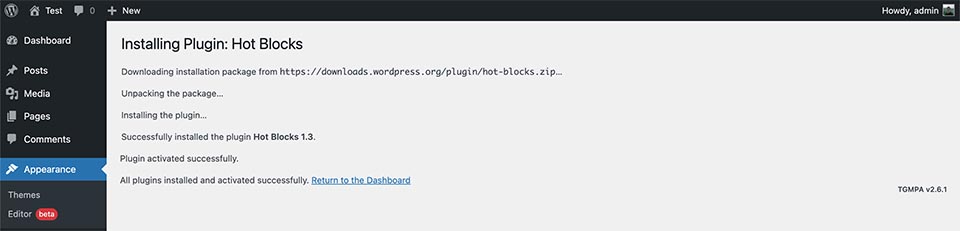 Plugin installed and activated