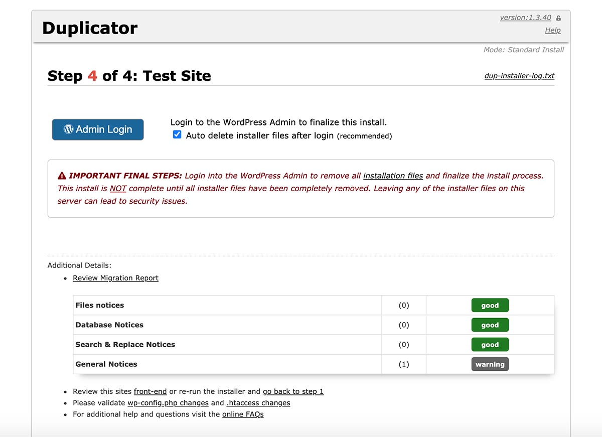Test site