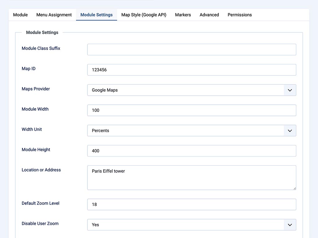 Hot Maps Parameters