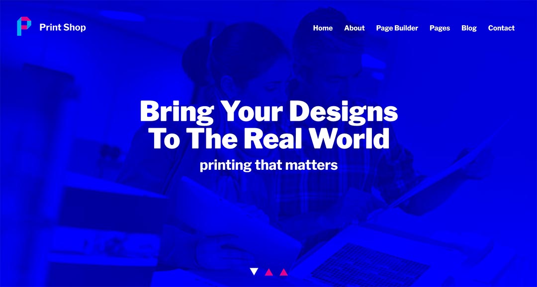 Carousel Sample from Print Shop template