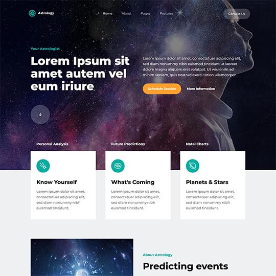 Astrology Joomla template