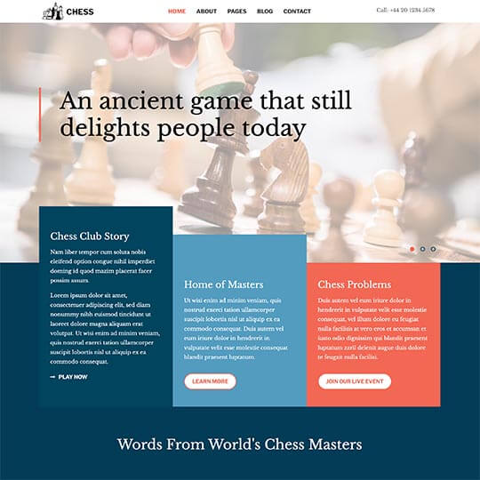 Chess Joomla template