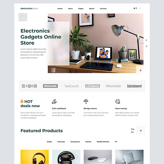 Electrionics Shop e-commerce Joomla Template