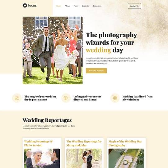 Focus Wedding Photography Joomla template