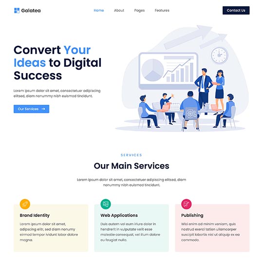 Galatea Agency Joomla template