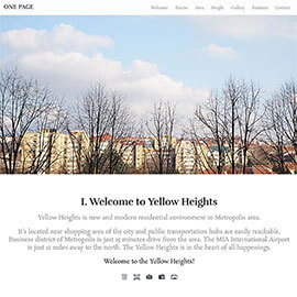 Joomla One Page template