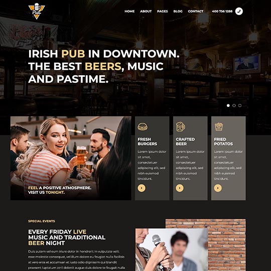 Pub Joomla template