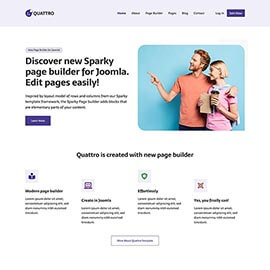 Quattro Template with Page Builder