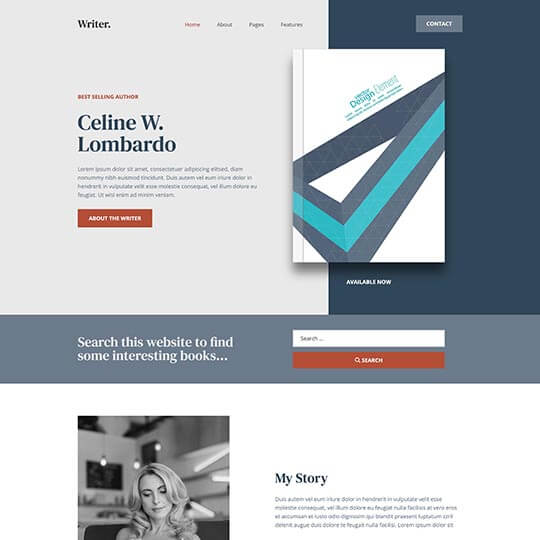 Writer Joomla template
