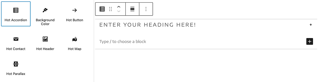 Accordion block