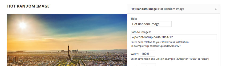 Random Image plugin for WordPress