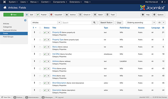 Joomla Custom Fields