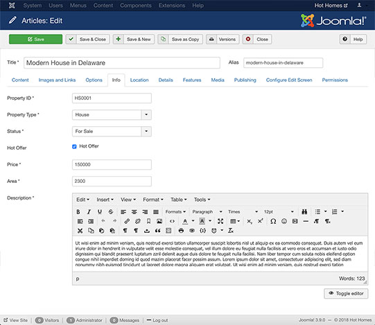 Articles As Property Listings