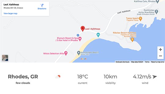 Google Maps and Weather in BNB template