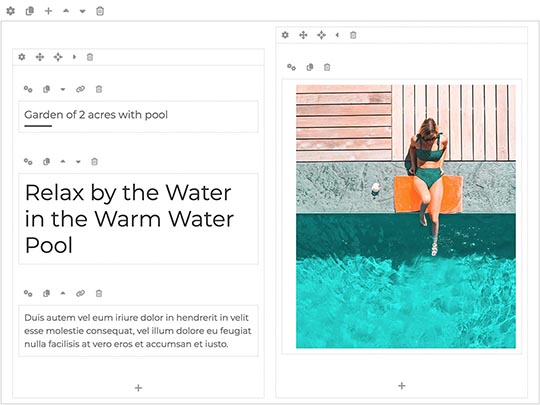 Page builder in the BNB Joomla template