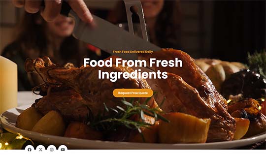 Home page variant with video background