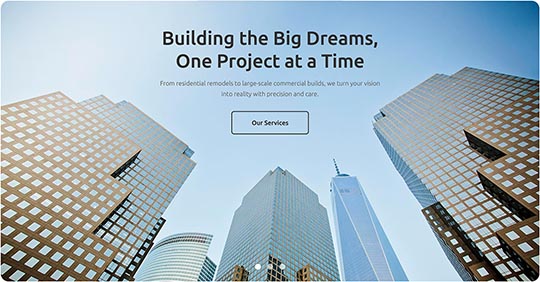 Carousel module is included with the Contractor template