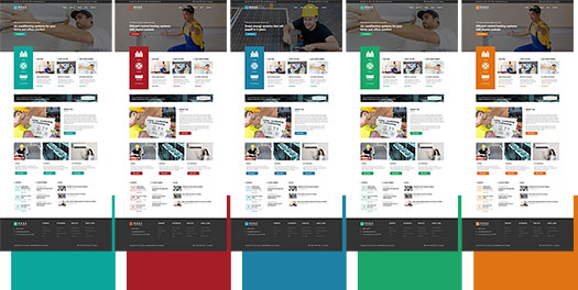 Color schemes of the HVAC Joomla template