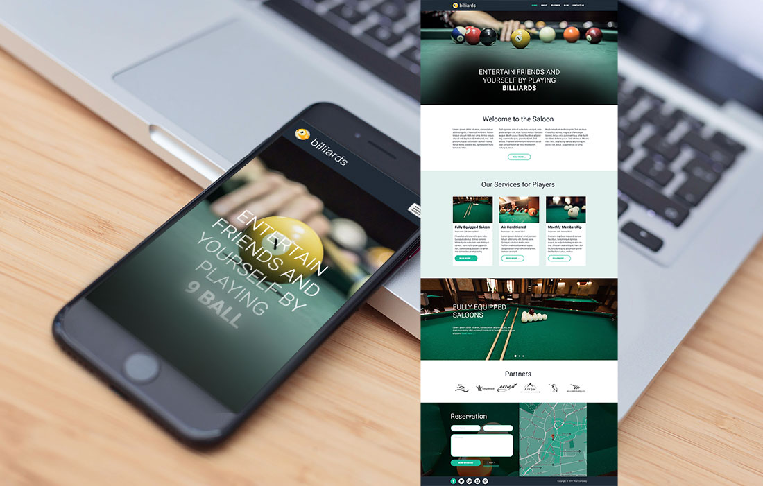 Responsive Billiards Template