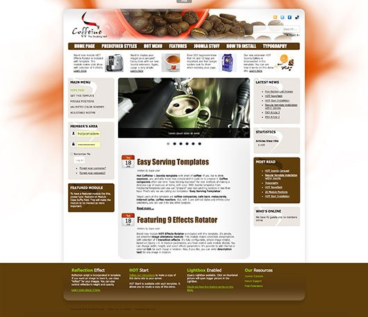 Cafe Template for Joomla