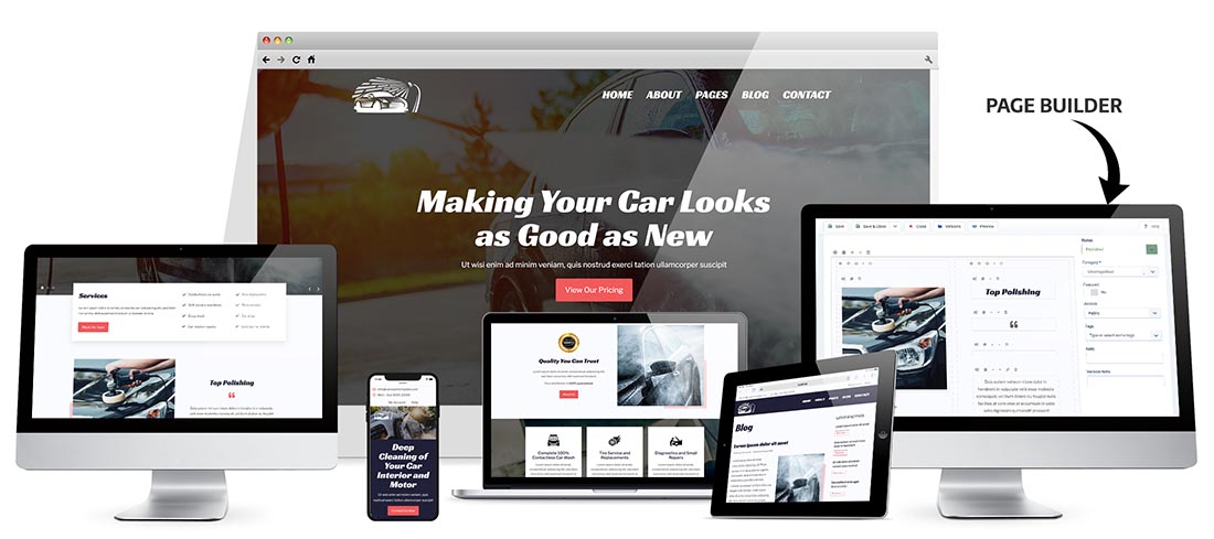 Responsive Car Wash Template