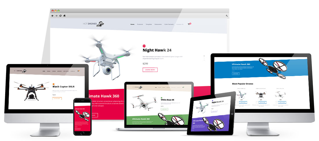 Responsive Drones Template