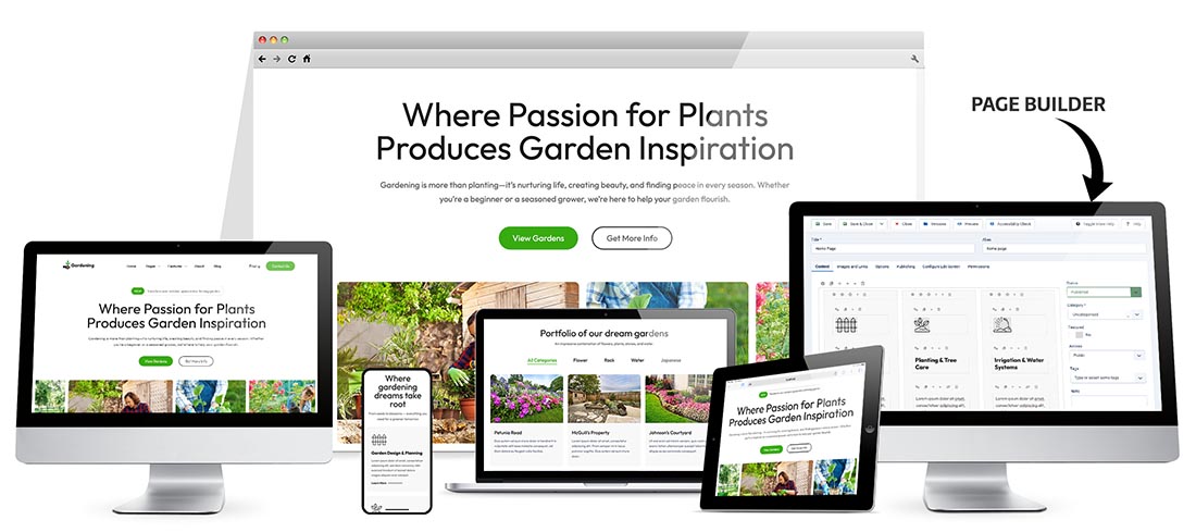Responsive Gardening Template