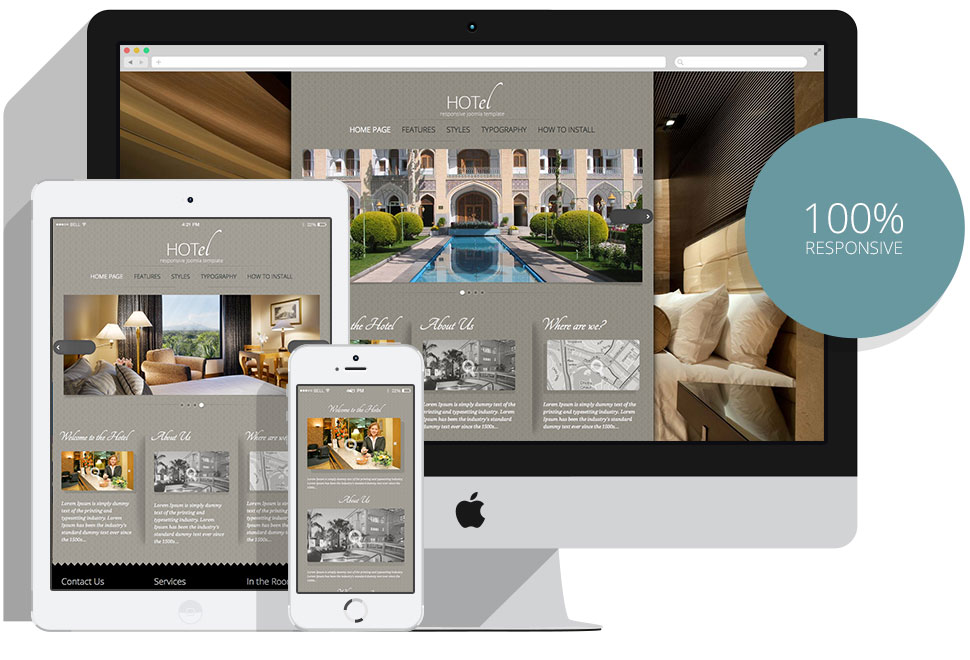 Responsive Joomla hotel template