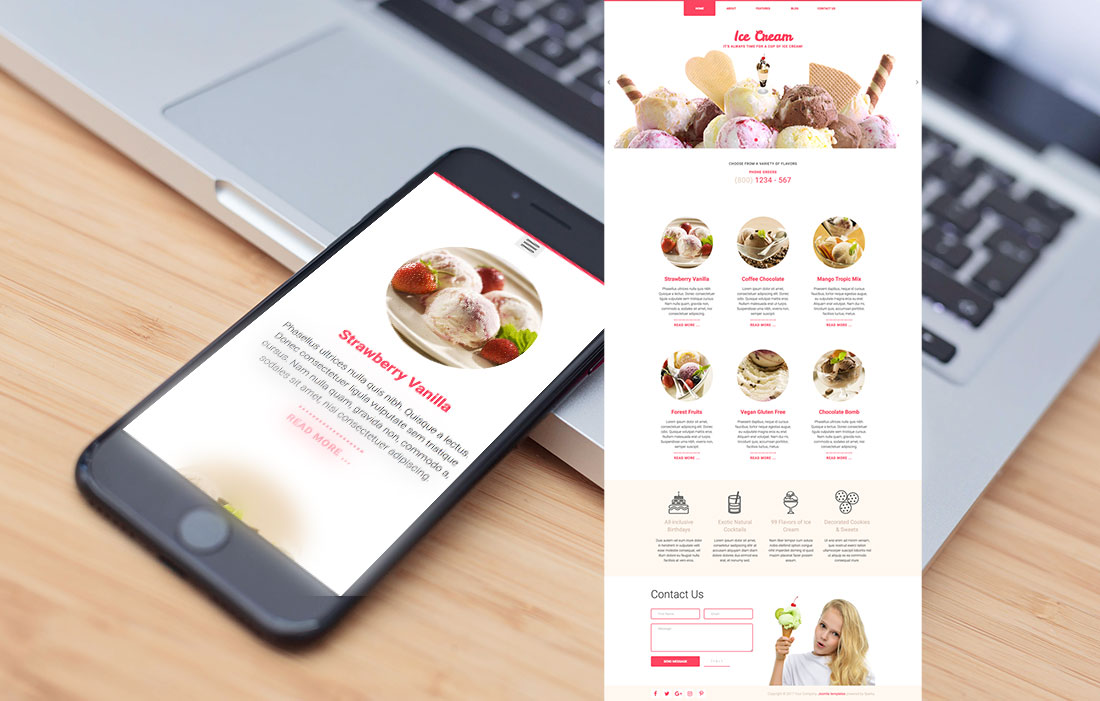 Responsive Ice Cream Template