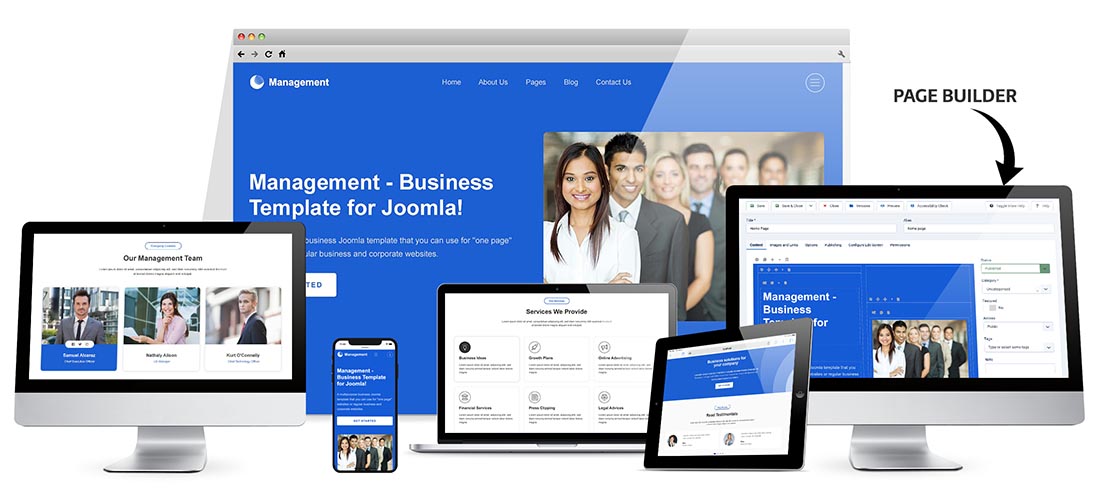 Responsive Management One Page Business Joomla Template