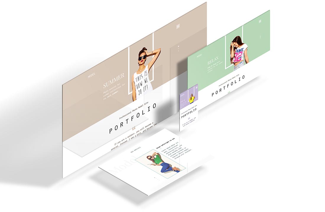 Responsive Model Portfolio Template