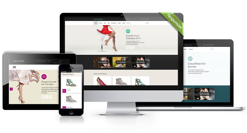 Responsive Shoes template