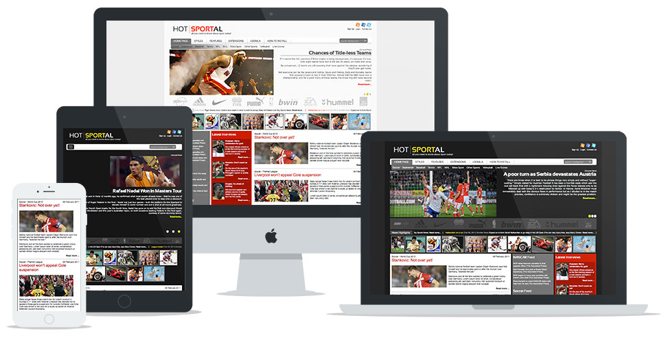 Responsive Joomla sports template