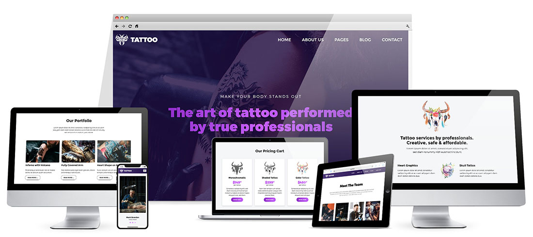 Responsive Tattoo Template