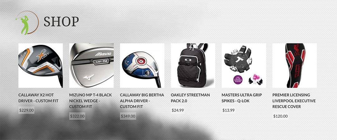 WooCommerce compatible Golf theme