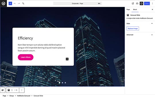 HotBlocks Carousel plugin in Multiplex theme