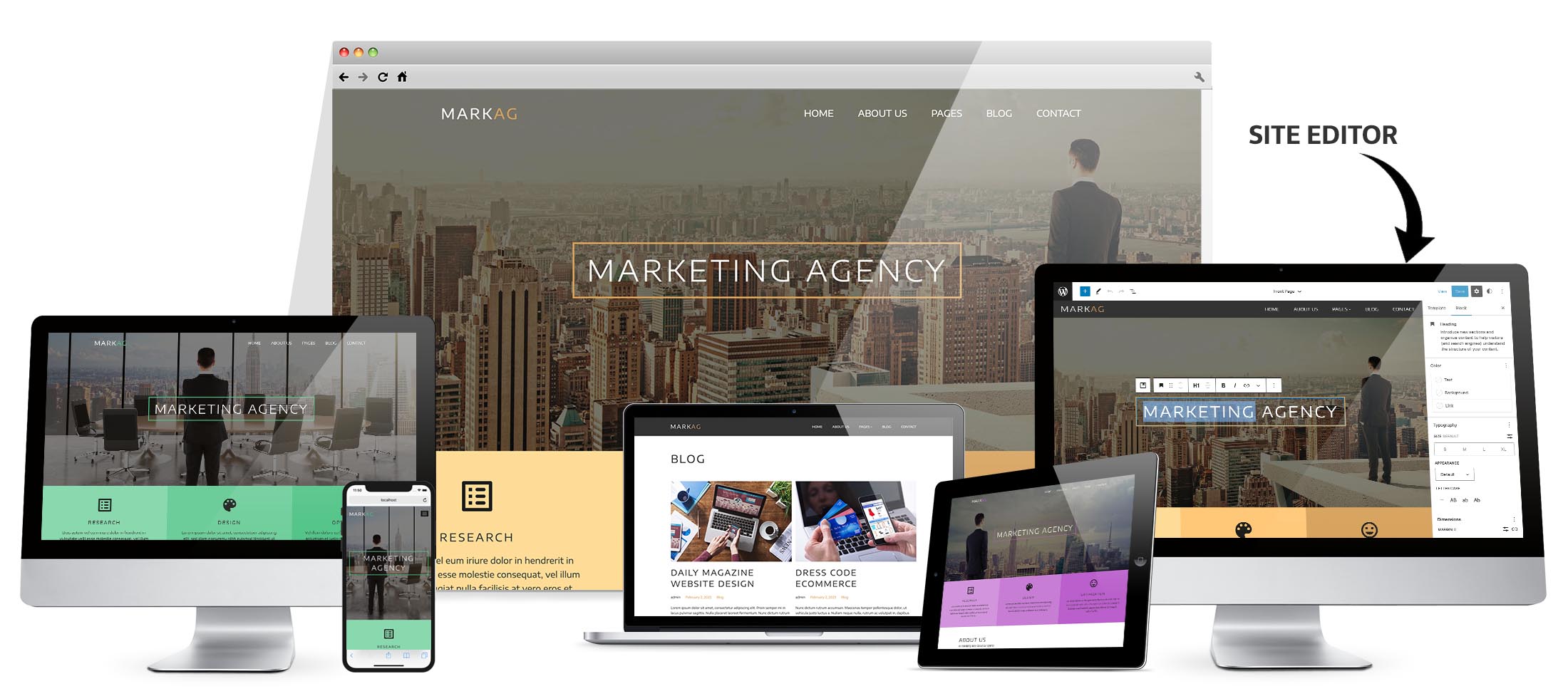 Marketing Agency Block Theme for WordPress - Hot Themes