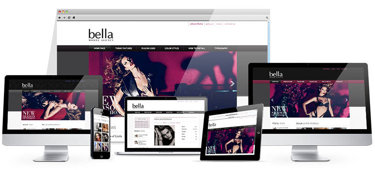 Responsive Model Agency theme for WordPress