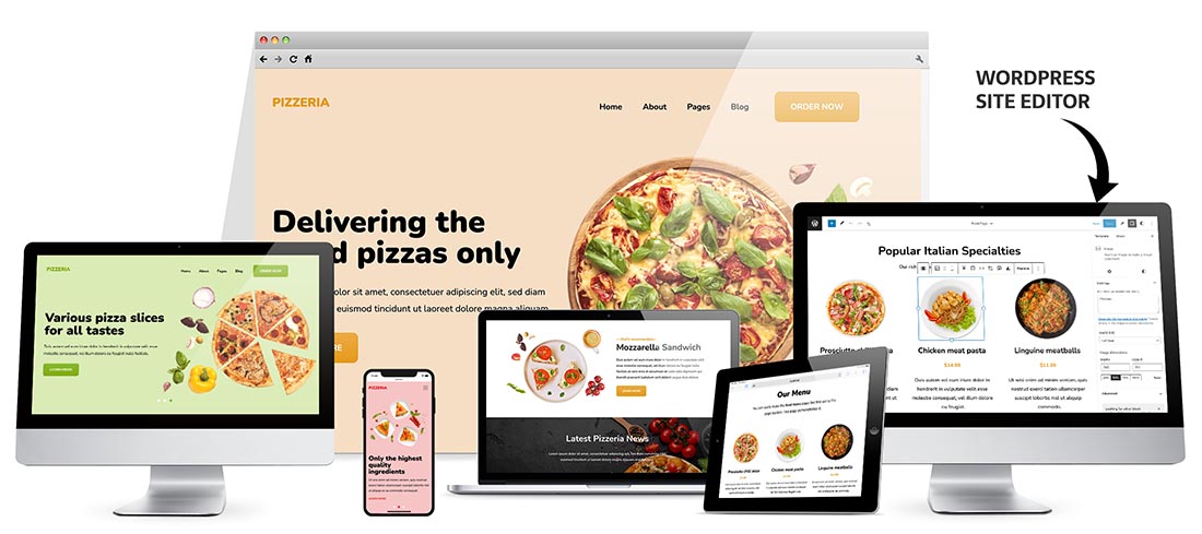 Responsive Pizzeria WordPress Block Theme