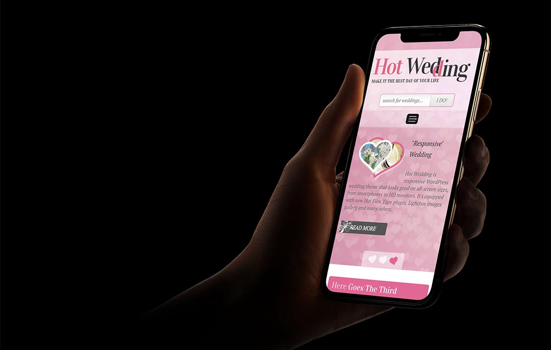 Wedding theme on smartphone