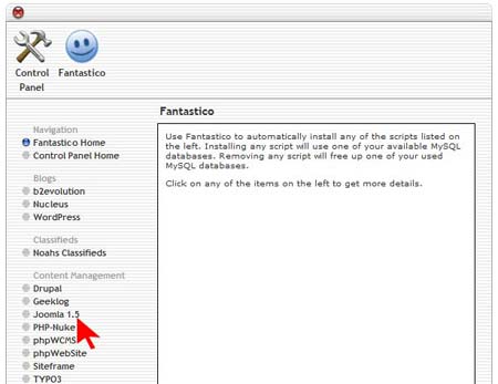 Joomla on cPanel - screen 2