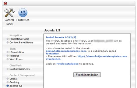 Joomla on cPanel - screen 5