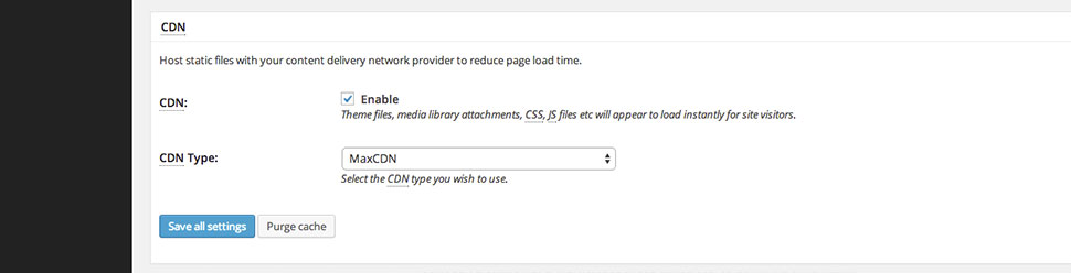 enable CDN for WordPress