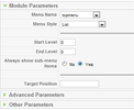joomla drop-down menu
