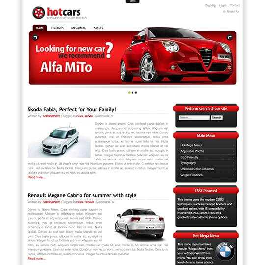 Cars WordPress