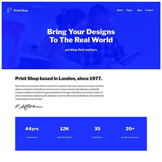 Print Shop WordPress